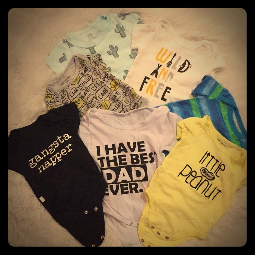 Misc infant boy onsies size 0-3 months